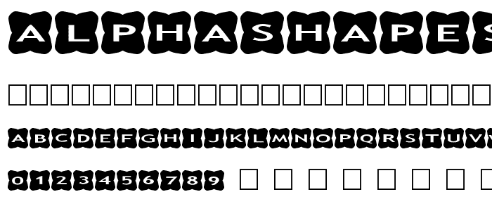AlphaShapes crosses 3 font